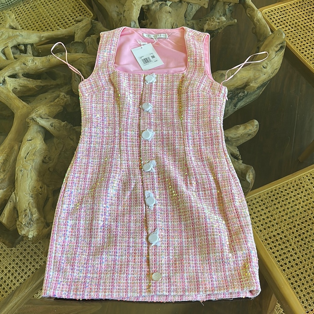 Women’s tweed and sequin dress size small